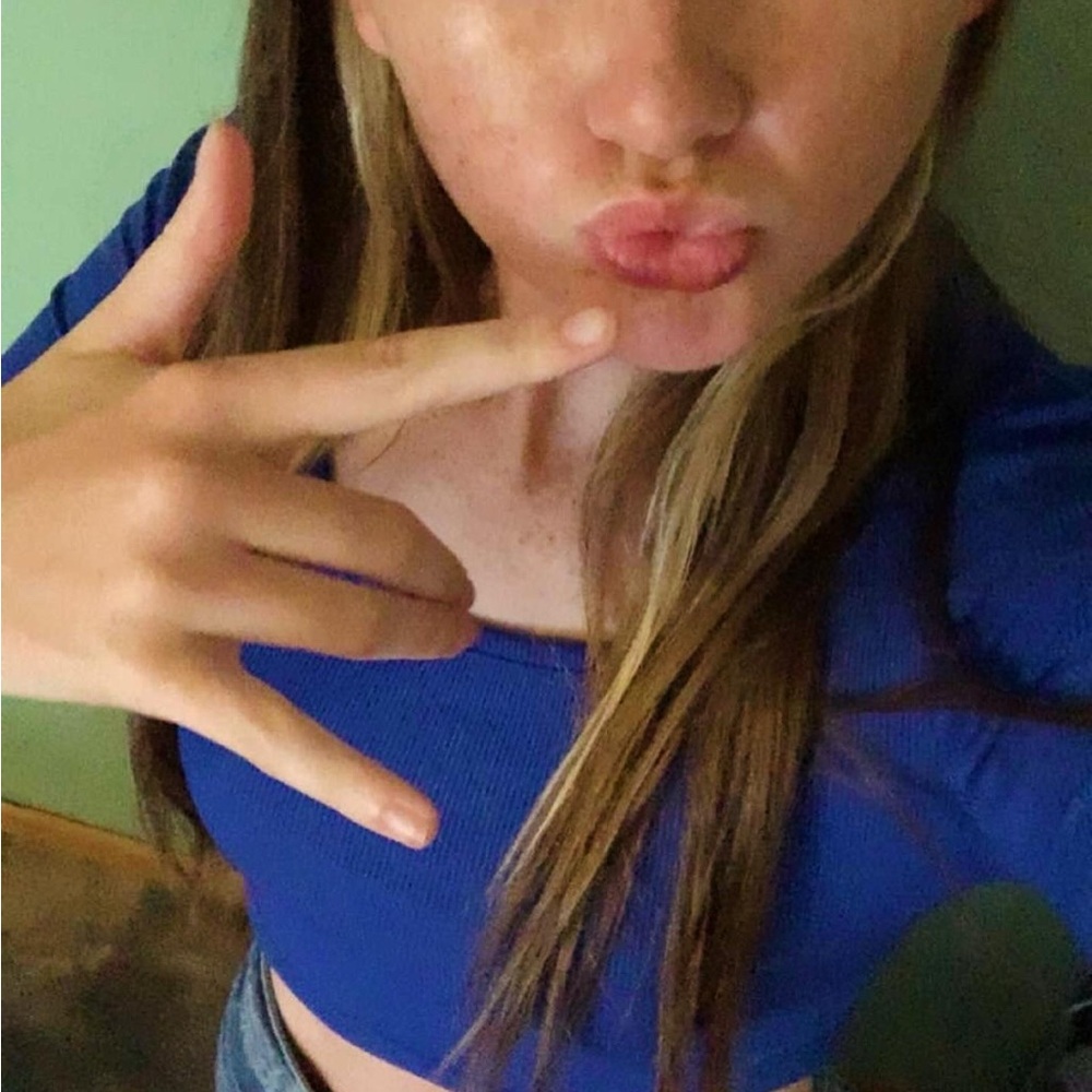Blue Women's Crop Top